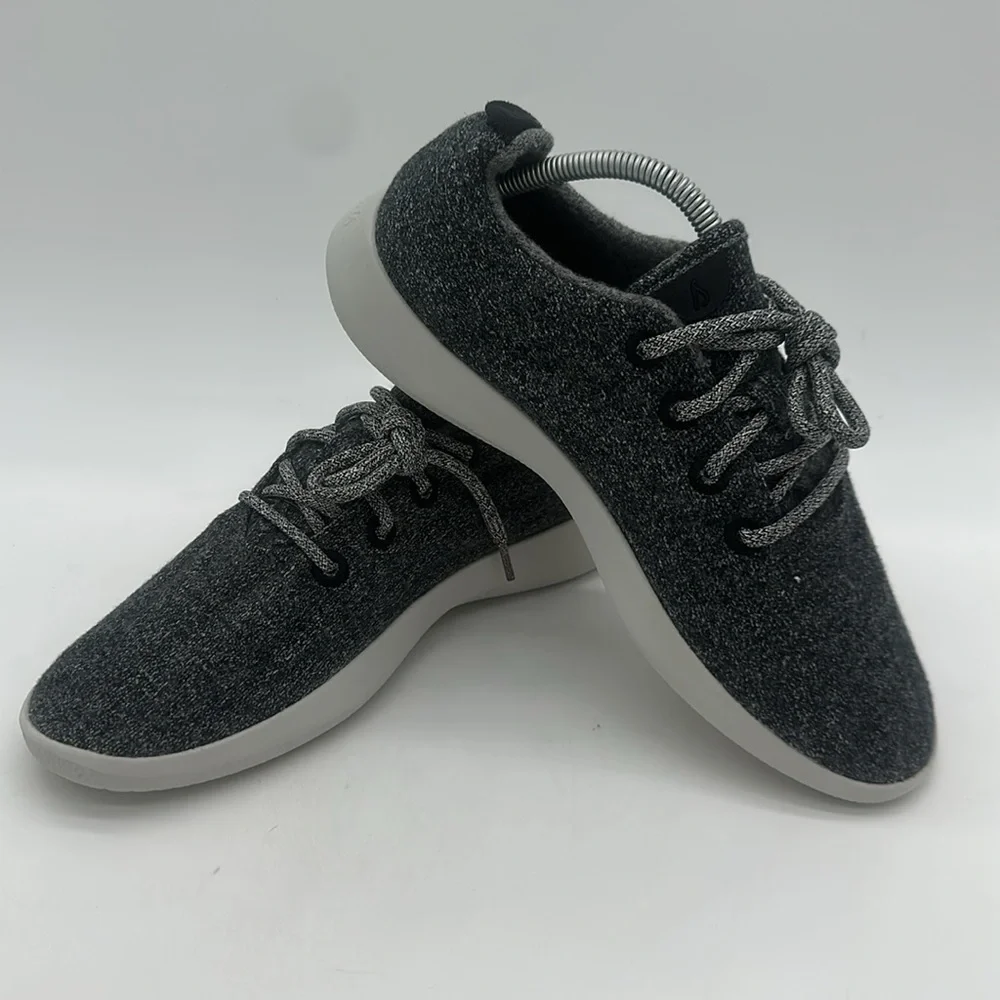 allbirds Men's Size US 10 Natural Gray Merino Wool Runners Lace Up Sneaker Shoes